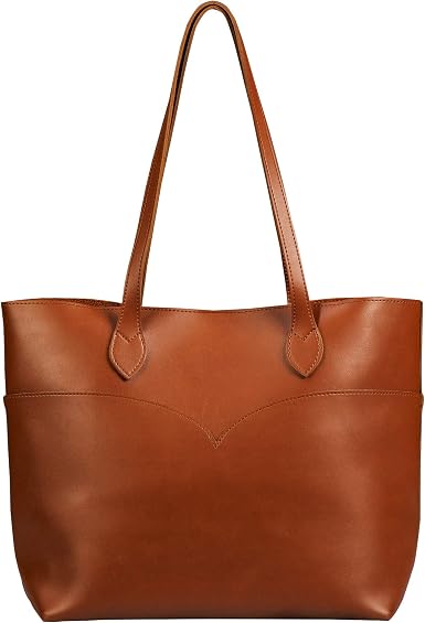 SUNLIGHT LEAVES Camel Vegan Leather Tote Bag