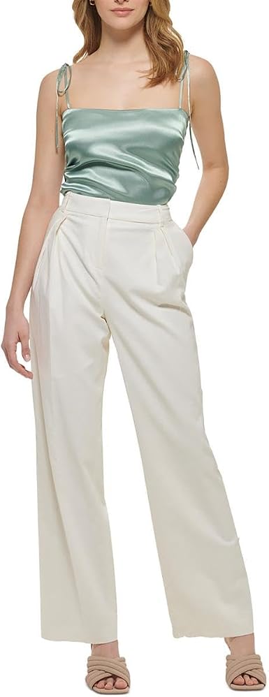 Calvin Klein Wide-Leg Trousers, Cream