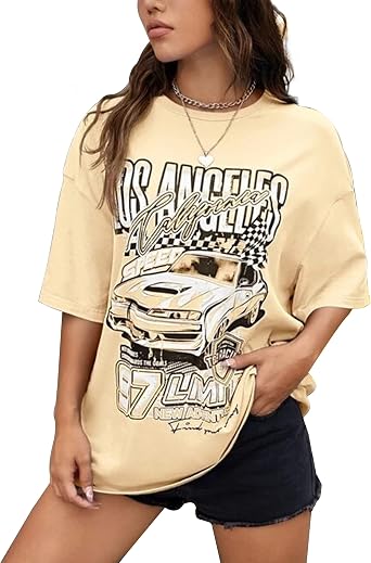 MISSACTIVER Oversized Graphic Print T-Shirt