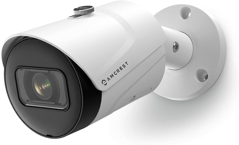 Amcrest 5MP Outdoor POE Camera 2592 x 1944p Bullet IP Security Camera, IP67, 132° Viewing Angle, Human & Vehicle Detection, Tripwire & Intrusion, 5-Megapixel, IP5M-B1186EW-AI-V3 (White)