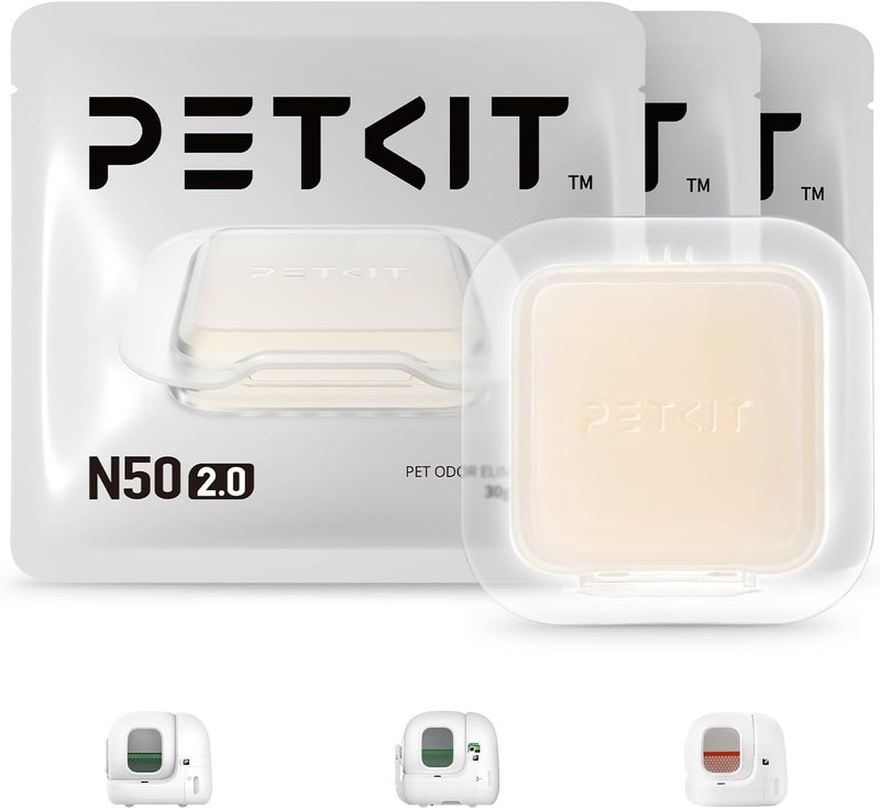 PETKIT N50 Odor Eliminator 2.0 Exclusive for PuraMax and PuraMax 2 Self-Cleaning Cat Litter Box, Automatic Cat Toilet Box Smell Control Remover (Pack of 3)