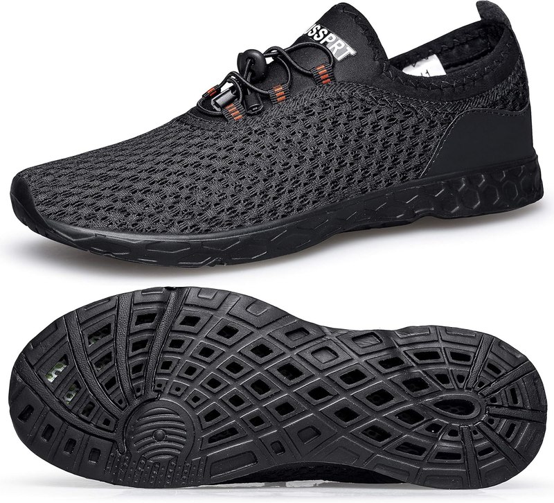 DOUSSPRT Men's Water Shoes Quick Dry for Beach Swim Pool Fishing | Adult Breathable Summer Walk Aqua Sandals for River Athletic Boating Kayaking Diving Sport