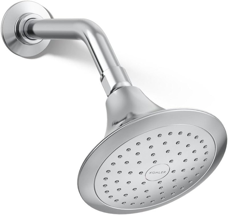 KOHLER 10282-AK-CP Forté® Single-function showerhead, 2.5 GPM, Corrosion Resistant Finish, Polished Chrome