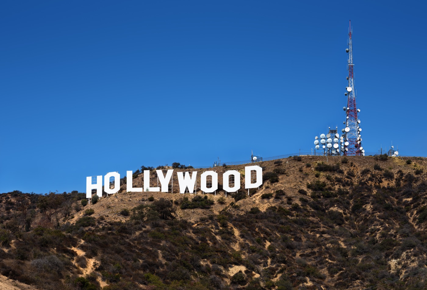 The Hollywood Sign, real photograph.