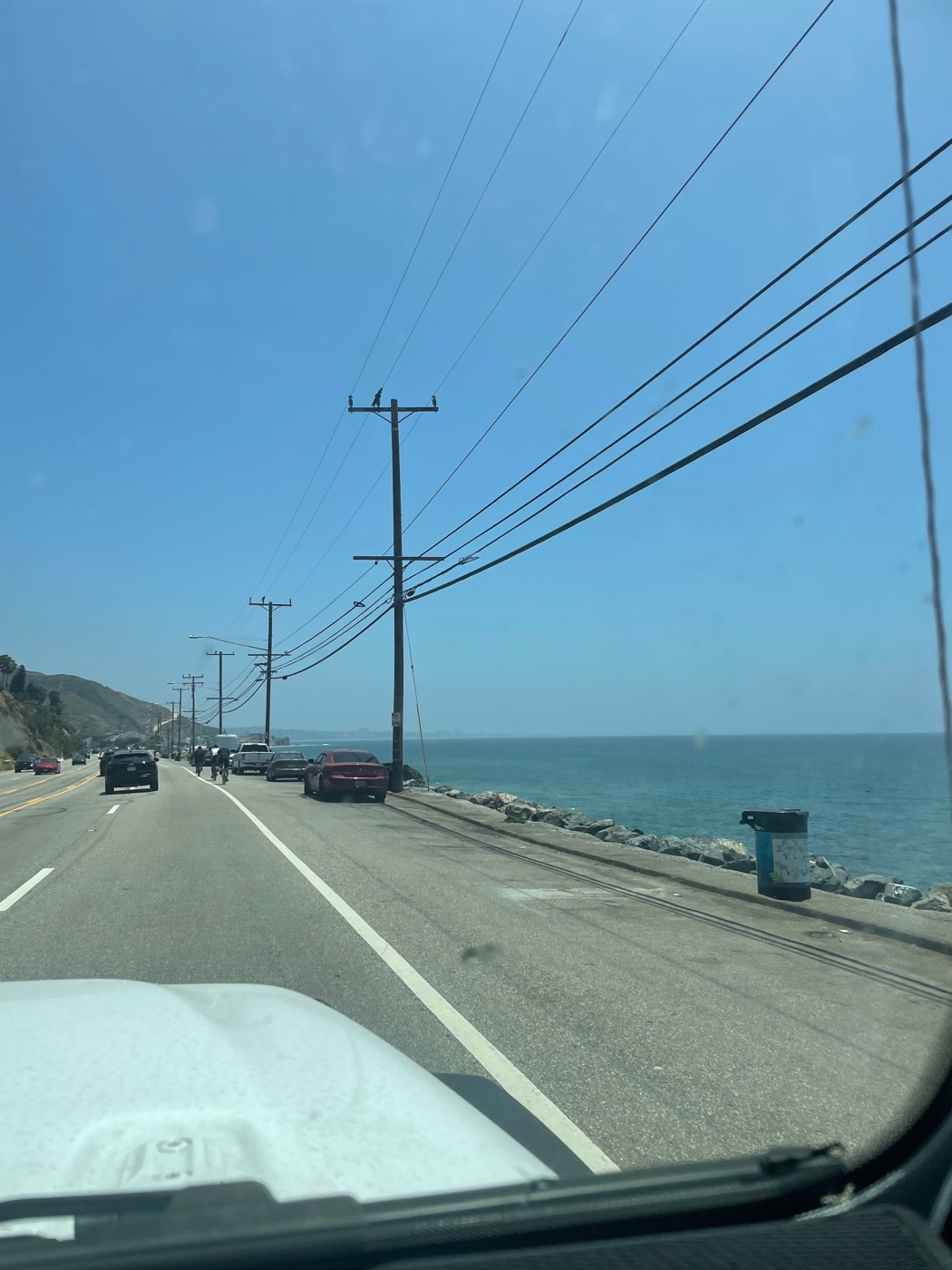 Pacific Coast Highway in Malibu, real photograph.