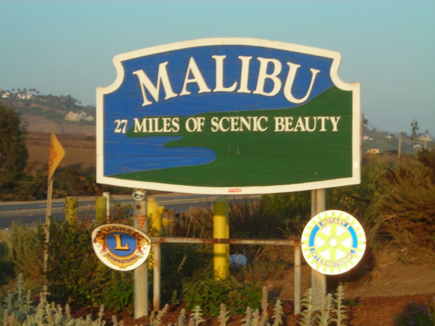 Pacific Coast Highway in Malibu, real photograph.