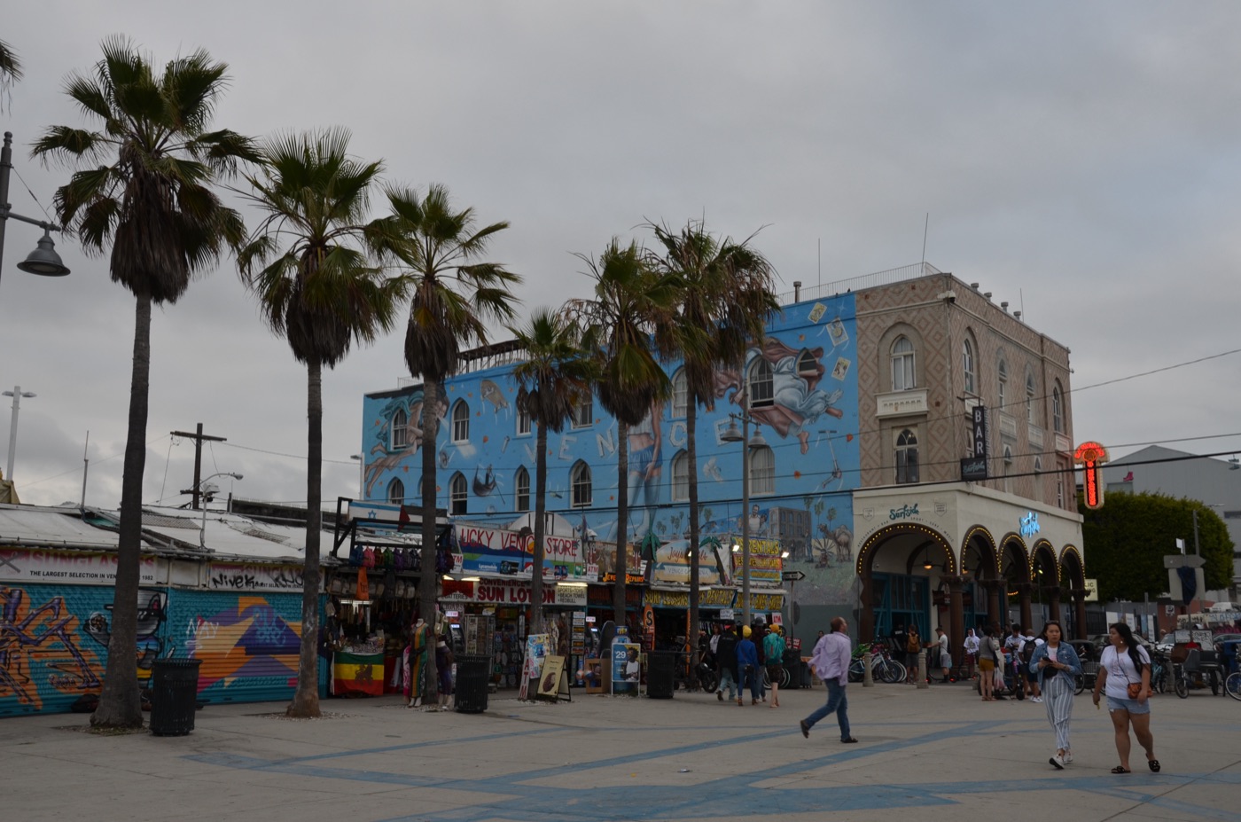 Venice Beach Boardwalk, Los Angeles, real photograph.