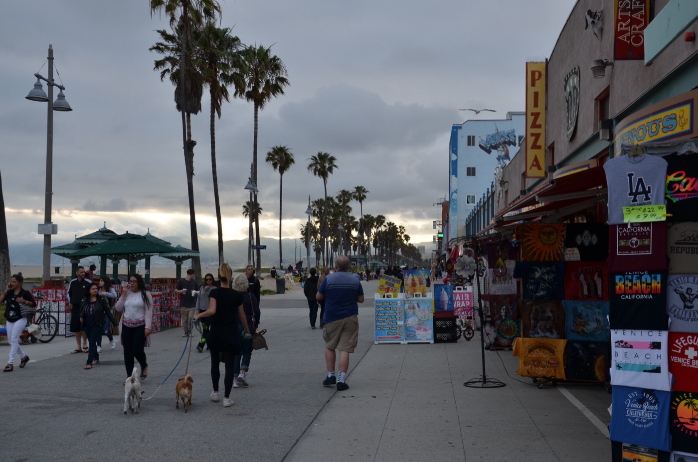 Venice Beach Boardwalk, Los Angeles, real photograph.