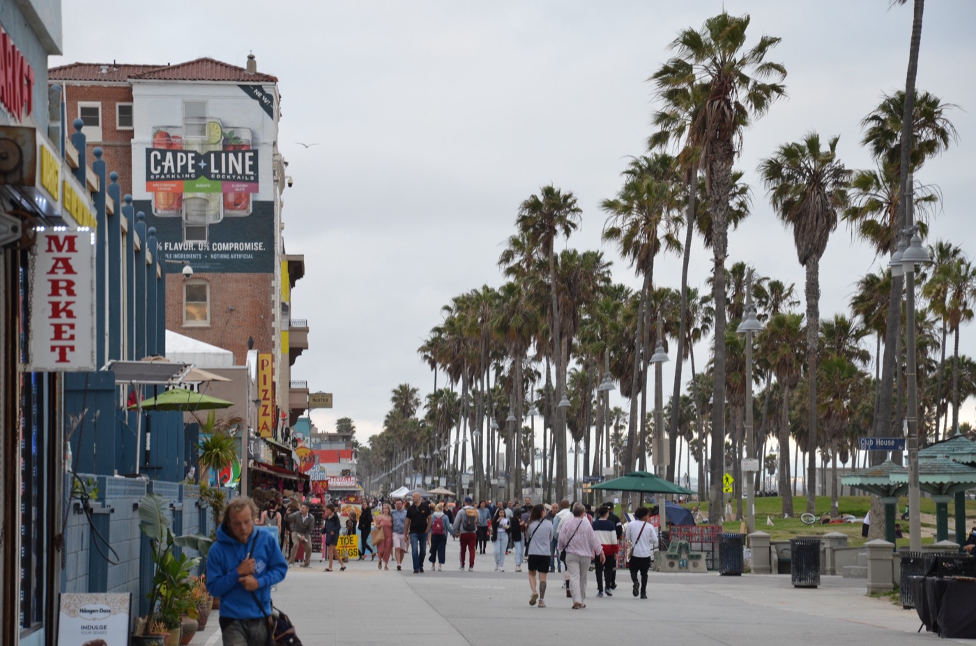 Venice Beach Boardwalk, Los Angeles, real photograph.