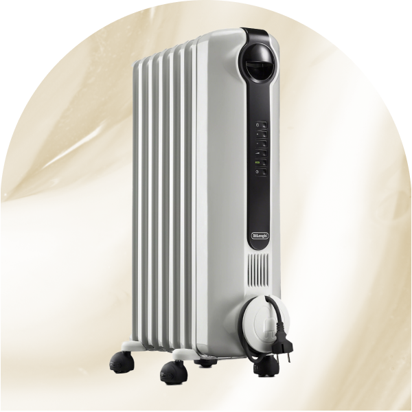 An oil-filled column space heater.