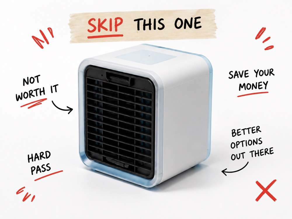 Portable mini air conditioner marked skip this one
