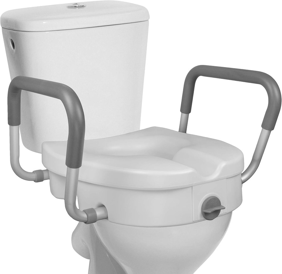 RMS Raised Toilet Seat, 5-Inch with Padded Arms