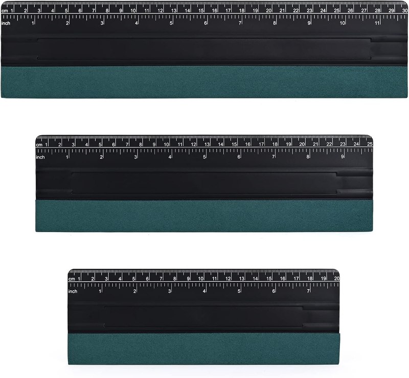 EHDIS Large Vinyl Squeegee Window Tint Tool 3PCS Big Size Felt Edge Wrap Scraper for Vinyl Graphic Decal Car Wrapping Applicator Wallpaper Smoothing (Black)