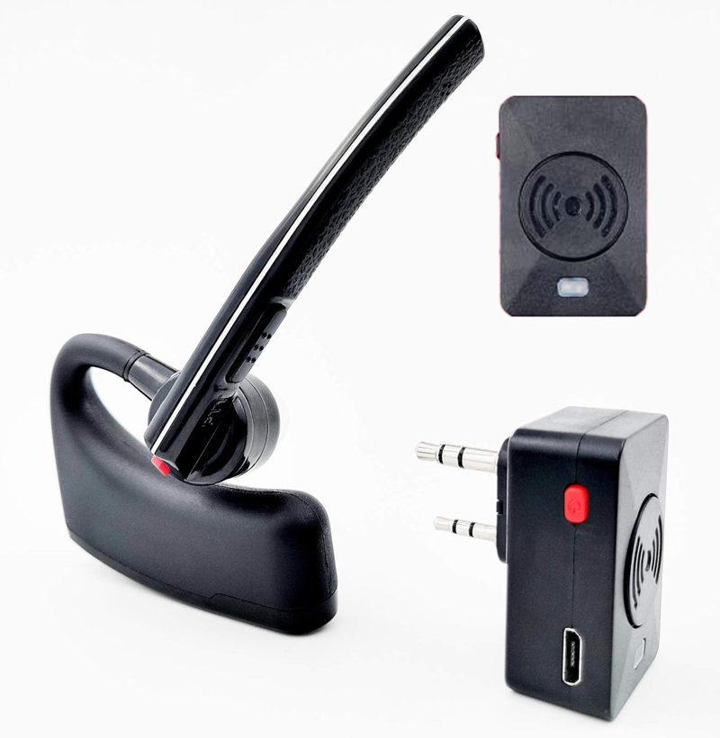 radtel Walkie Talkie Bluetooth Headset, Bluetooth Earpiece with Noise Cancelling Mic, Compatible RT-470X BaoFeng Kenwood Quansheng Radios uv-k5 uv-5r & More.
