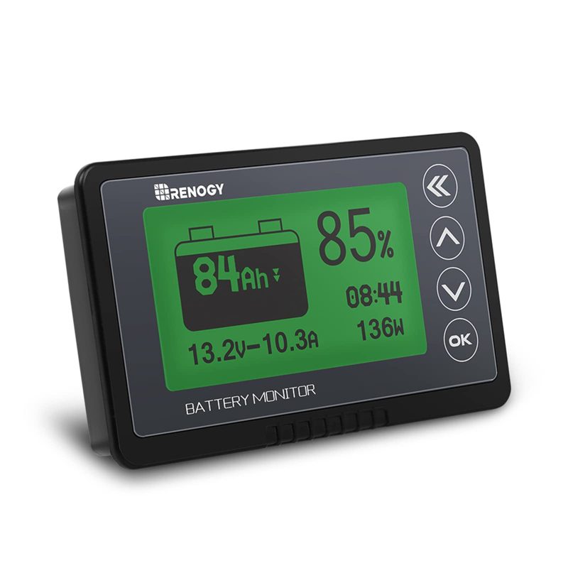Renogy 500A Battery Monitor, Tester with Shunt, Battery Meter Power System