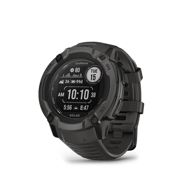 Garmin Instinct® 2X Solar, Rugged Outdoor Smartwatch, 50mm, Graphite