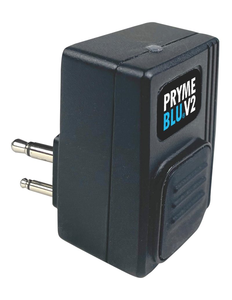 PRYMEBLU® BT-503-V2 Bluetooth Adapter for Motorola 2-Pin (M1 / x03) – Wireless Radio Headset Dongle with PTT for Two-Way Radios, for CLS, CP, DTR, Mag One, R2, RDX, RMX, VL50