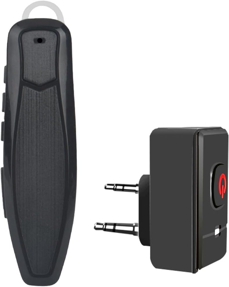 Walkie Talkie Bluetooth Headset, Bluetooth Earpiece with Noise Cancelling Mic, Compatible with Radtel BaoFeng Kenwood Btech Radios uv-k5 uv-5r BF-F8HB & More. (Updated Version)