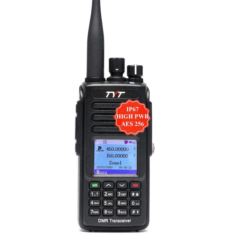 TYT MD-UV390 Plus Digital Two Way Radio Waterproof IP67 Dual Band DMR Radio