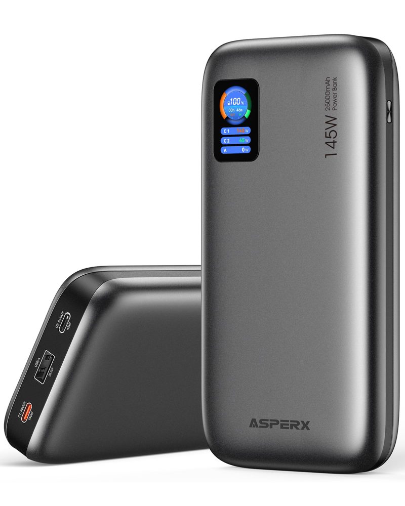 AsperX Laptop Power Bank, 25,000mAh 140W PD 3.1 Fast Charging USB C