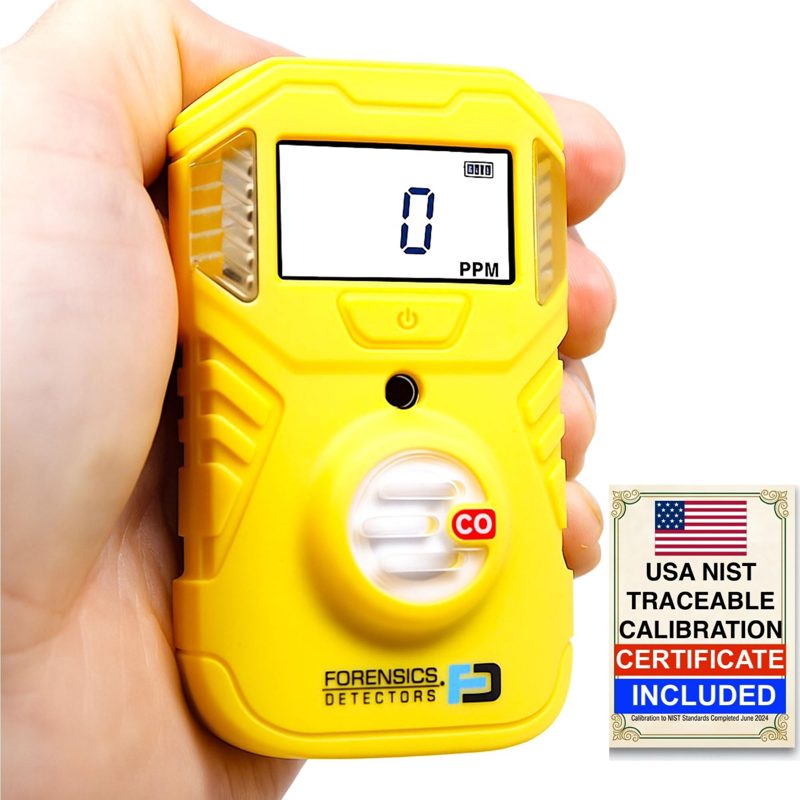 Portable Carbon Monoxide Detector | OSHA Alarms | 2-Year Battery Life | 10ft Drop Test Pass | IP67 Waterproof | USA NIST Calibrated