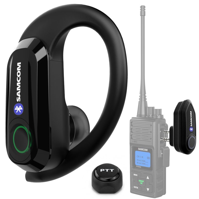 SAMCOM X7 Bluetooth Earpiece for FPCN30A Walkie Talkie and Phone, 1 Pack