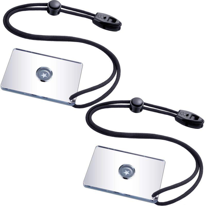 Jetec 2 Pcs Survival Signal Mirror 2 x 3 in, Rescue Reflective