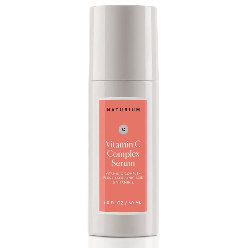 Naturium Vitamin C Complex Serum, Hyaluronic Acid & Vitamin E, 2 fl oz | Facial Treatment for Fine Lines & Wrinkles, Anti-Aging Formula for Hydration, Sensitive Skin, Travel Size, Face Serm