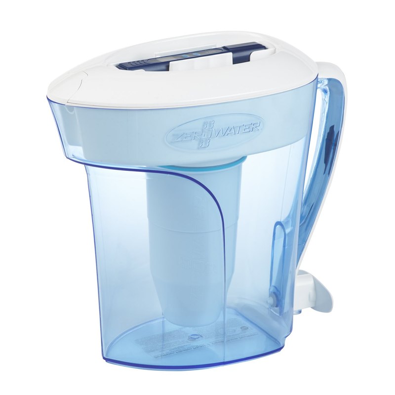 Culligan ZeroWater 10-Cup Ready-Pour 5-Stage Water Filter Pitcher Dispenser with 5-Stage 0 TDS Water Filter – IAPMO Certified to Reduce Lead, Chromium, and PFOA/PFOS | IAPMO certified: Lead, PFOA/PFOS, chromium, mercury; 5-stage Advanced Filtration; 0 TDS Water Filter Pitcher