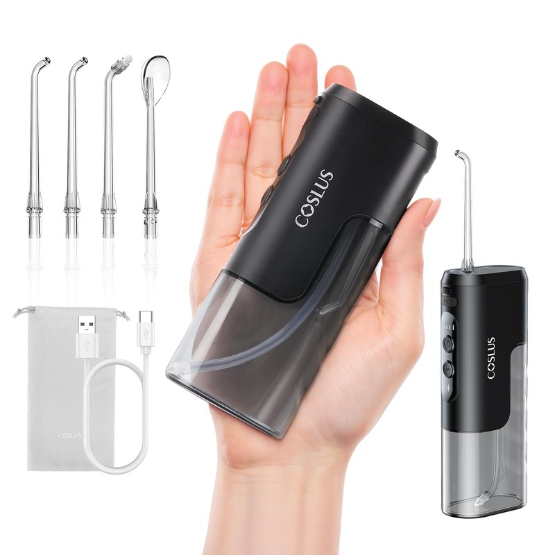 COSLUS T40 Mini Water Flosser for Travel, Portable Compact Design