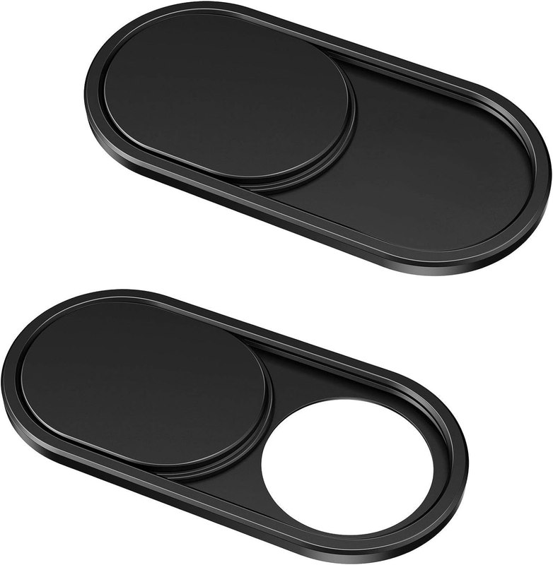 CloudValley Laptop Camera Cover Slide, Metal 0.023 Inch Ultra-Thin, 2 Packs | Web Webcam Cover for MacBook Pro / Air, Laptop, iMac, iPad, iPhone 8/7, Computer Accessories, Privacy Protection, Black