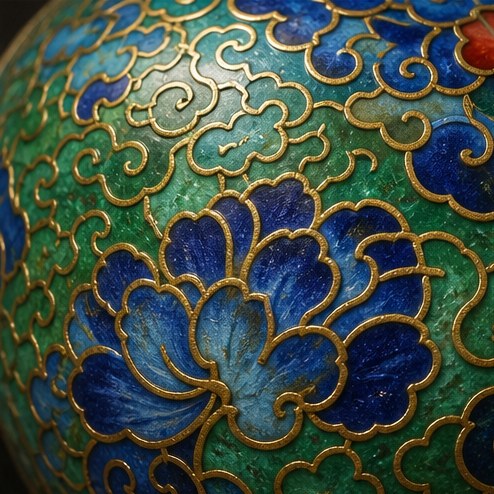 Illustration of cloisonné.