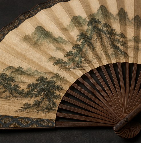 Illustration of the folding fan.