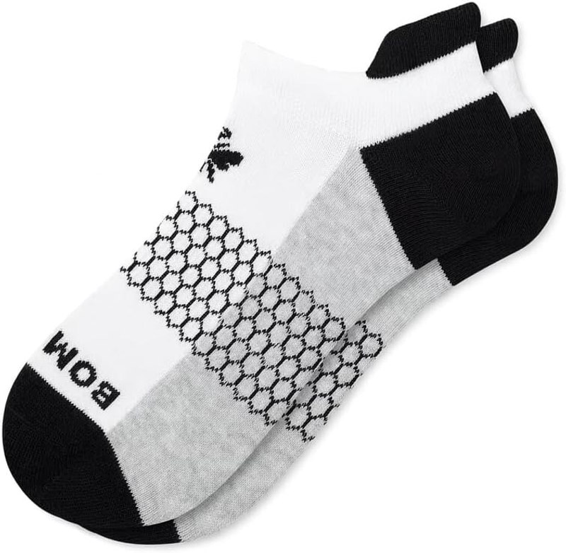 BOMBAS Men's Charcoal Black and White Modern Ankle Socks