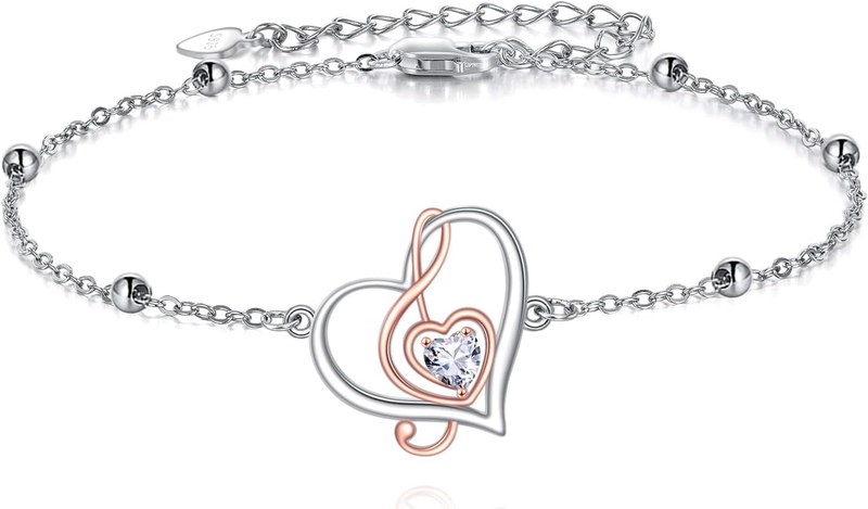AOBOCO Sterling Silver Charm Bracelet