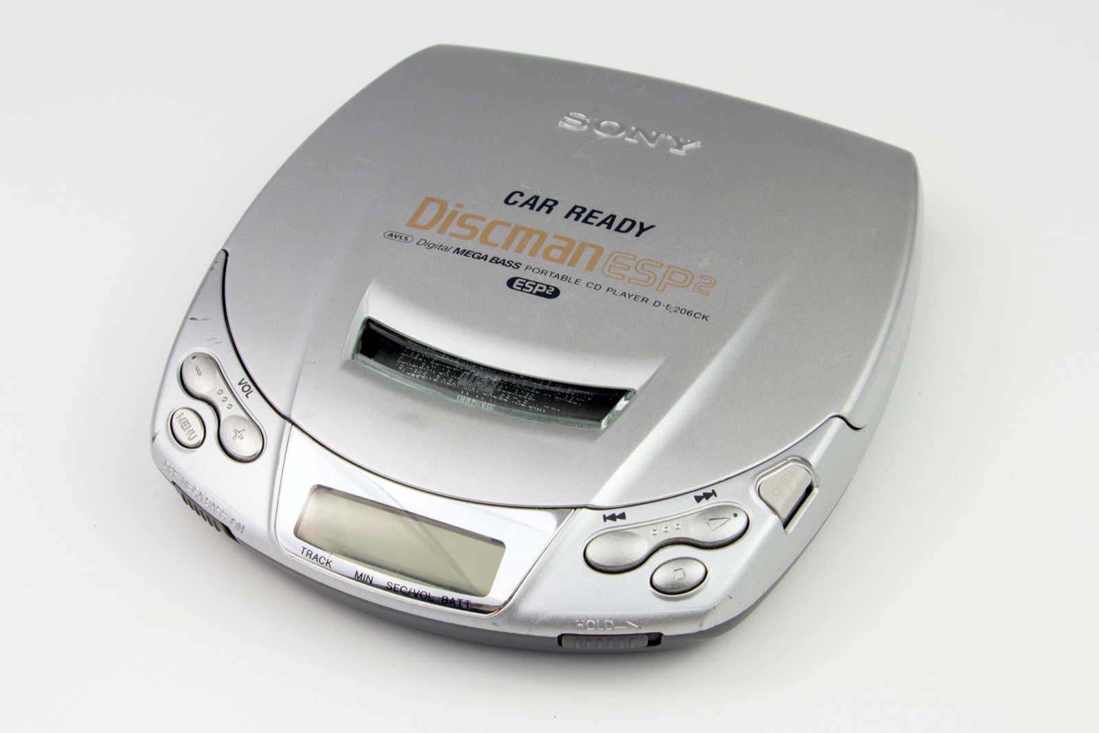 Silver Sony Discman D-E206CK portable CD player