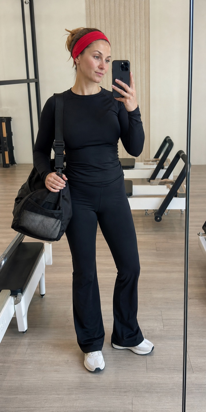Outfit with Black Pilates Set curated by @dopasnap