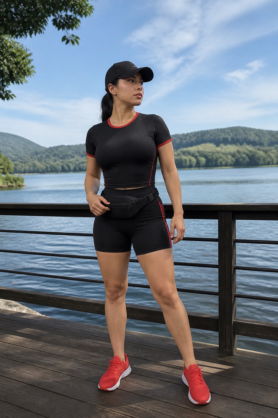 Outfit with Black Activewear Set curated by @dopasnap