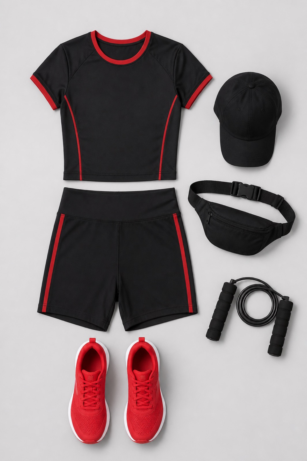 Outfit with Black Activewear Set curated by @dopasnap