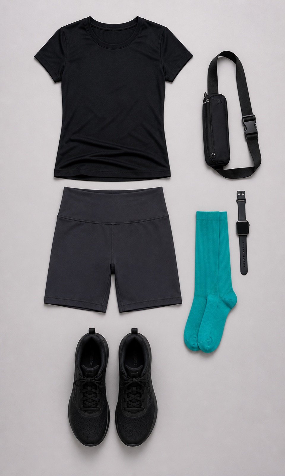 Outfit with Black Running Set curated by @dopasnap