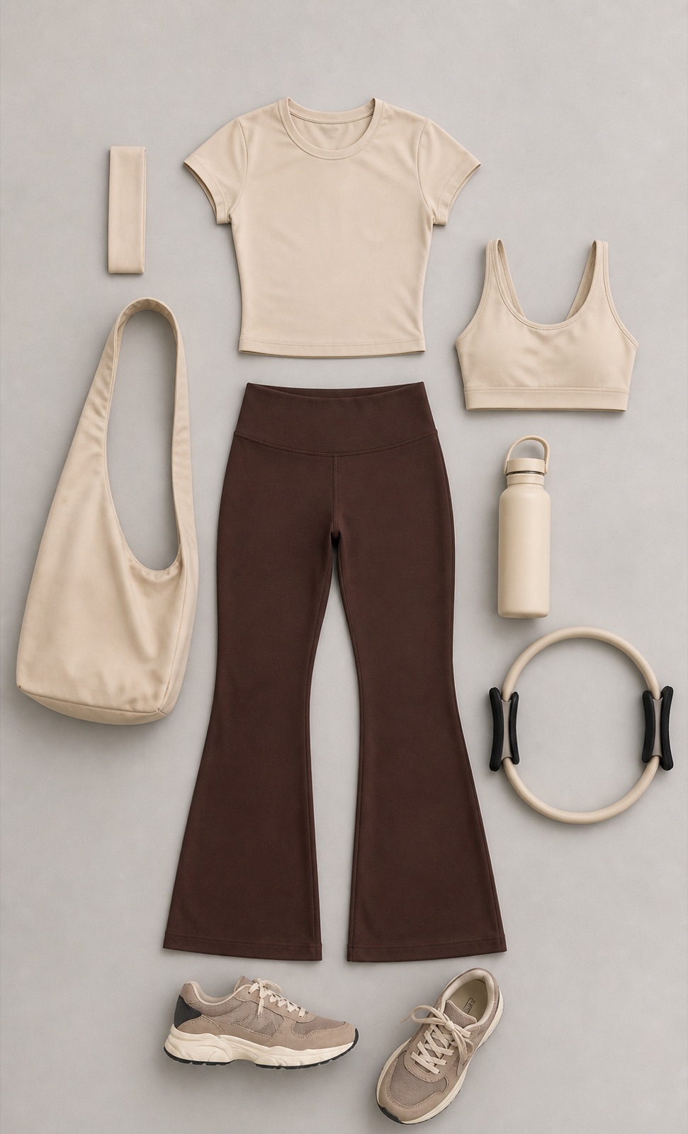 Outfit with Cream Pilates Set curated by @dopasnap