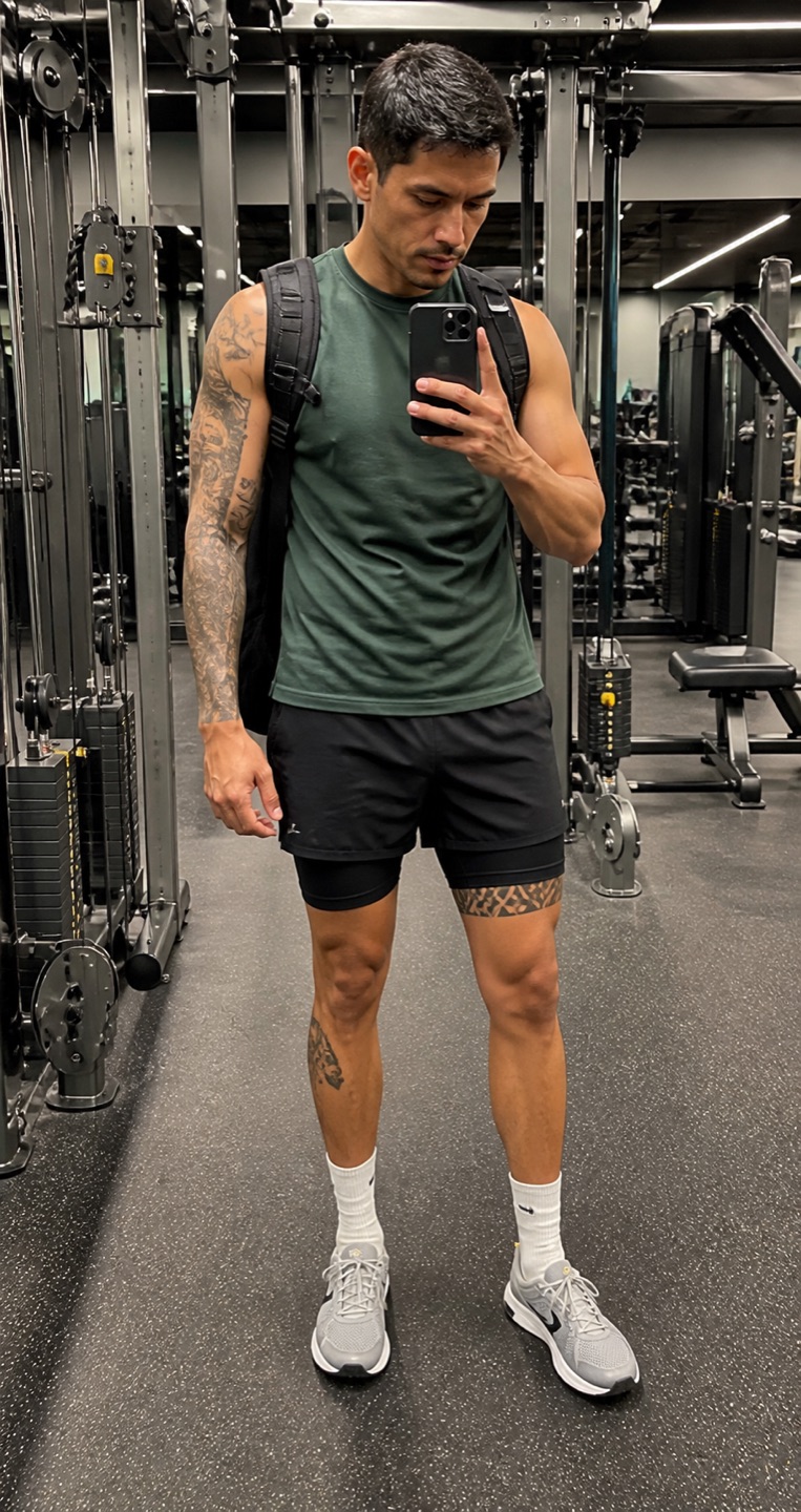 Outfit with Green Workout Set curated by @dopasnap