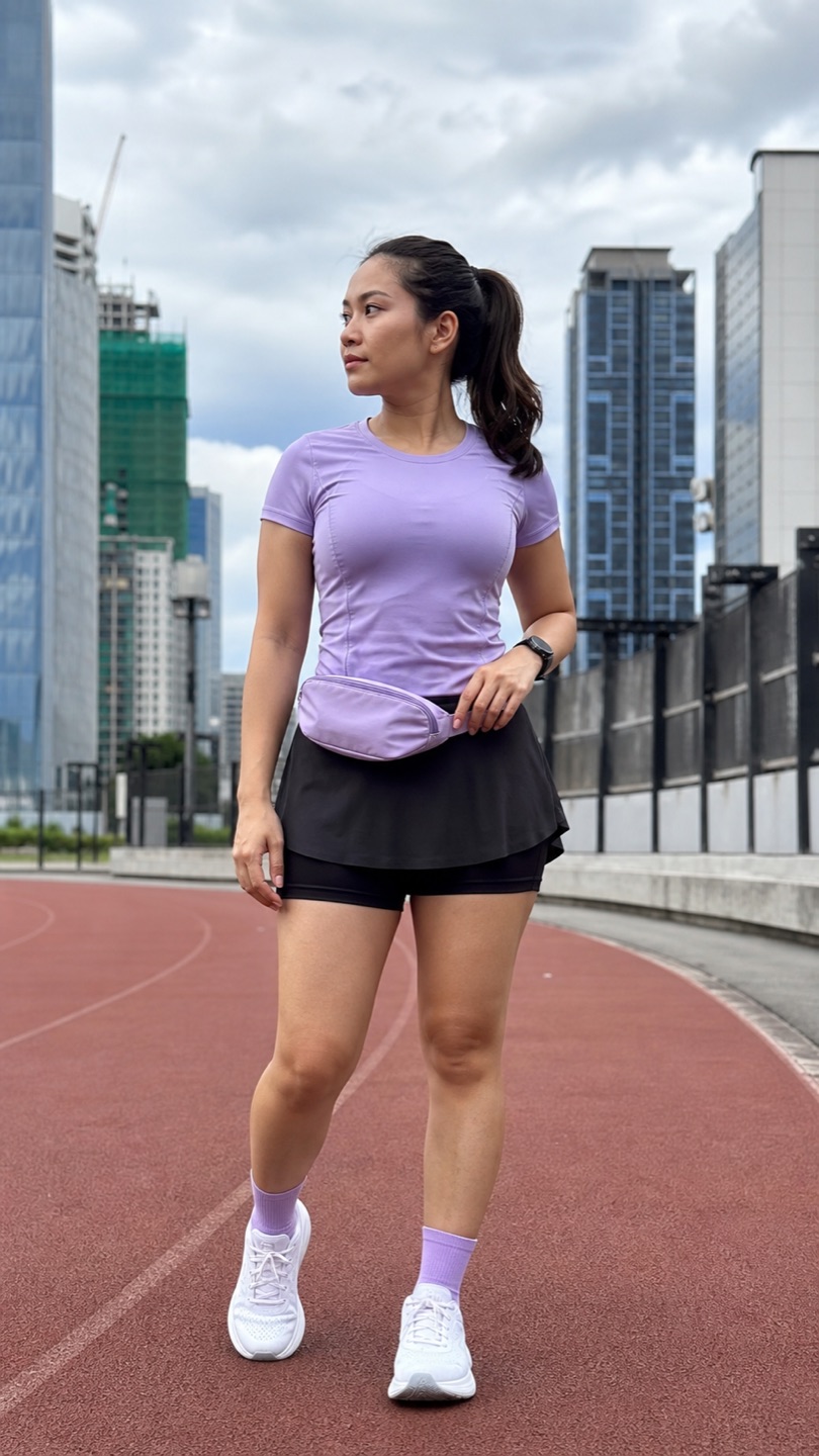 Outfit with Lavender Track Set curated by @dopasnap