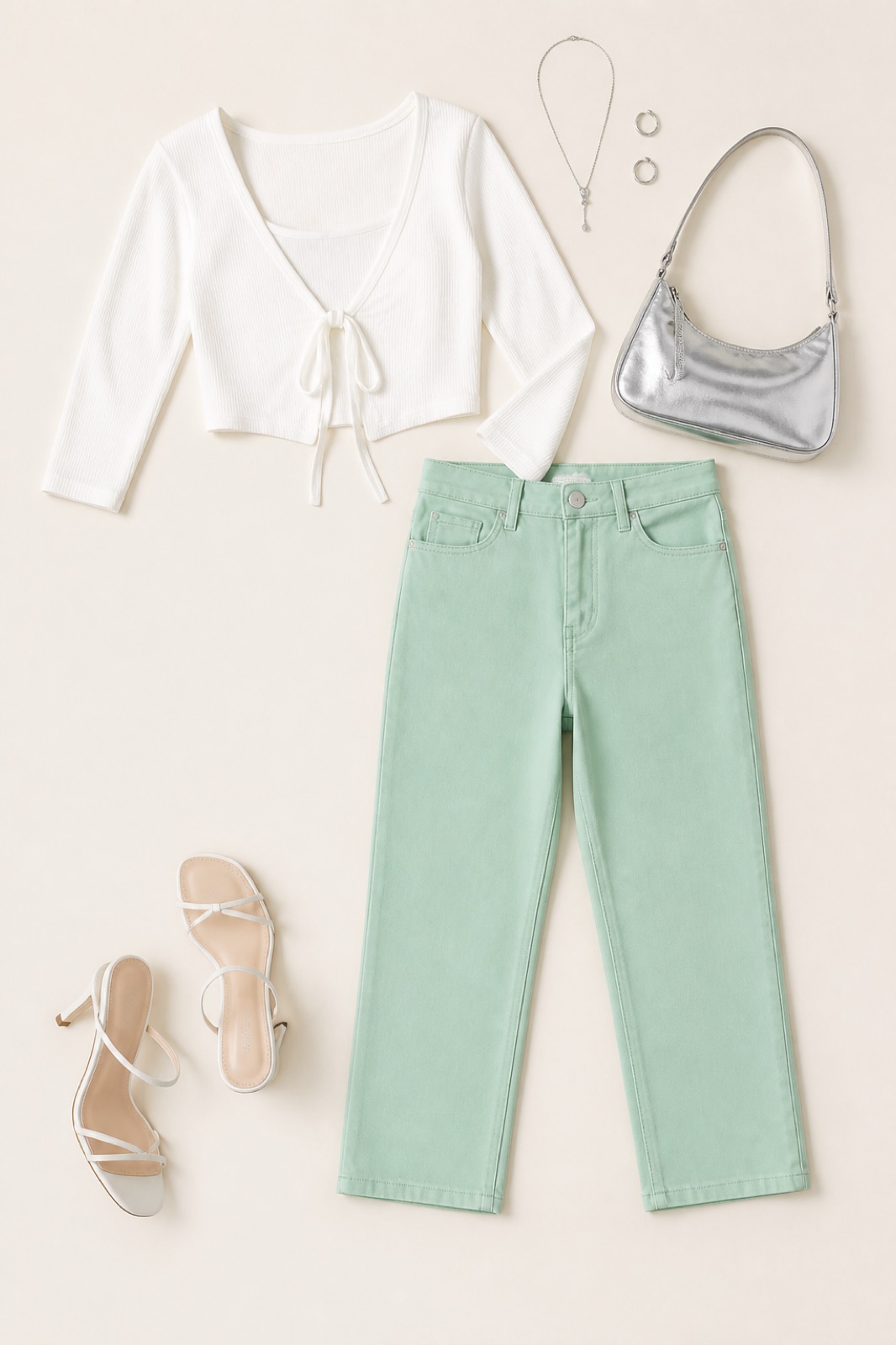 Outfit with Mint Y2K Capri curated by @dopasnap