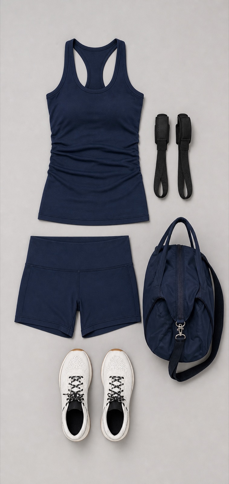 Outfit with Navy Workout Set curated by @dopasnap