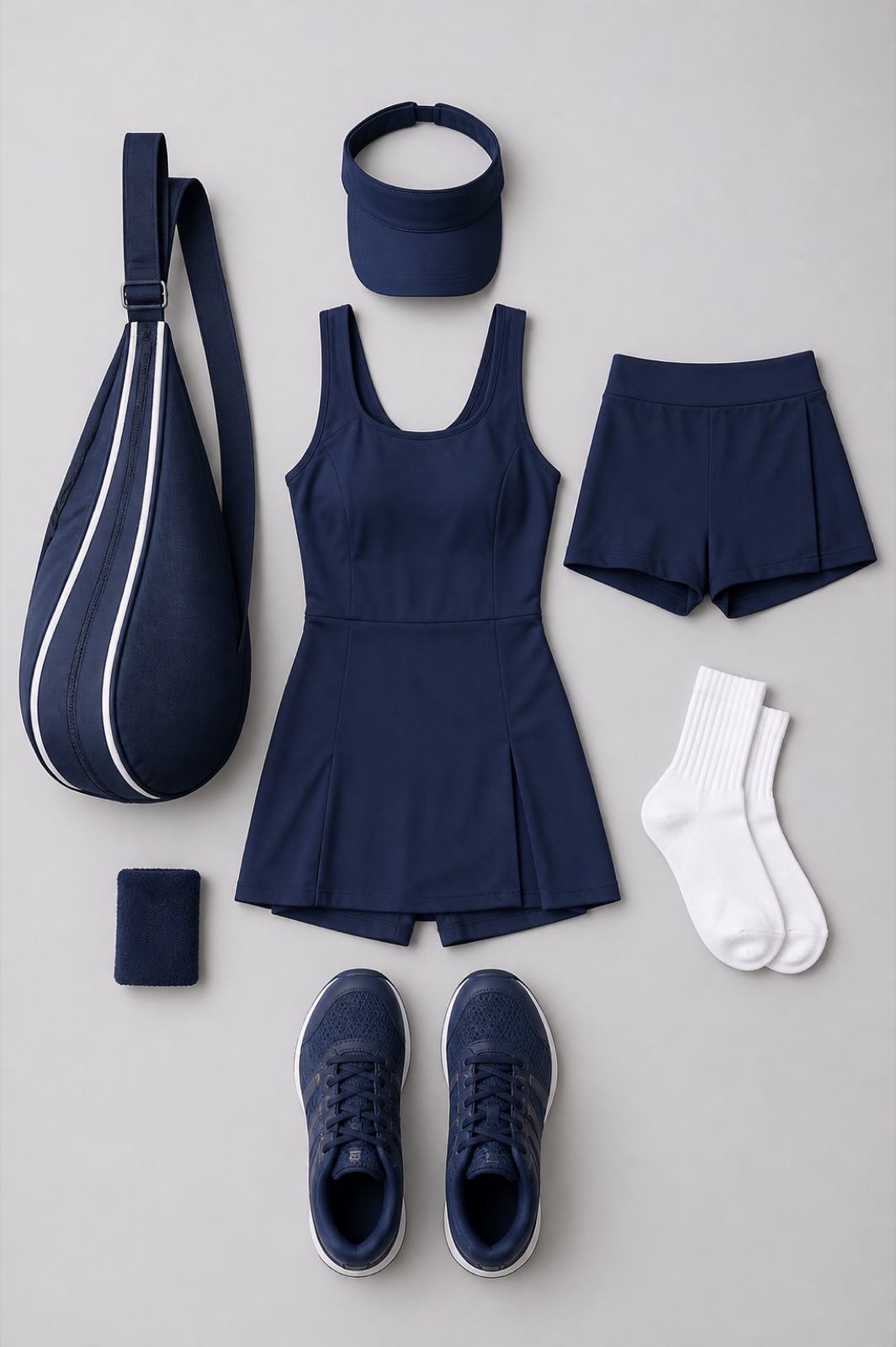 Outfit with Navy Tennis Dress curated by @dopasnap