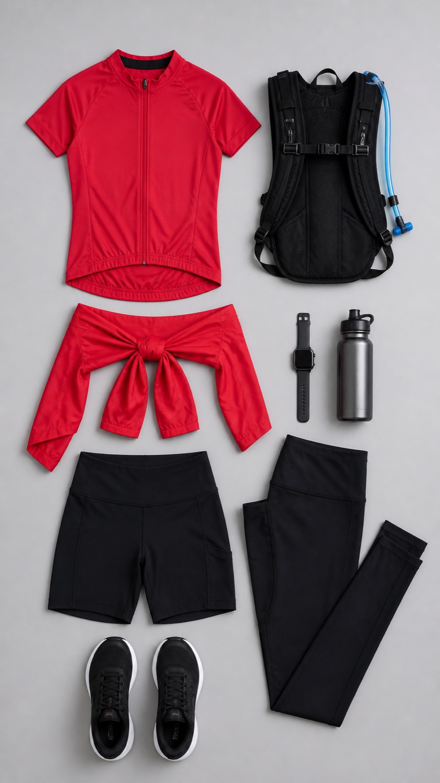 Outfit with Red Cycling Shorts curated by @dopasnap
