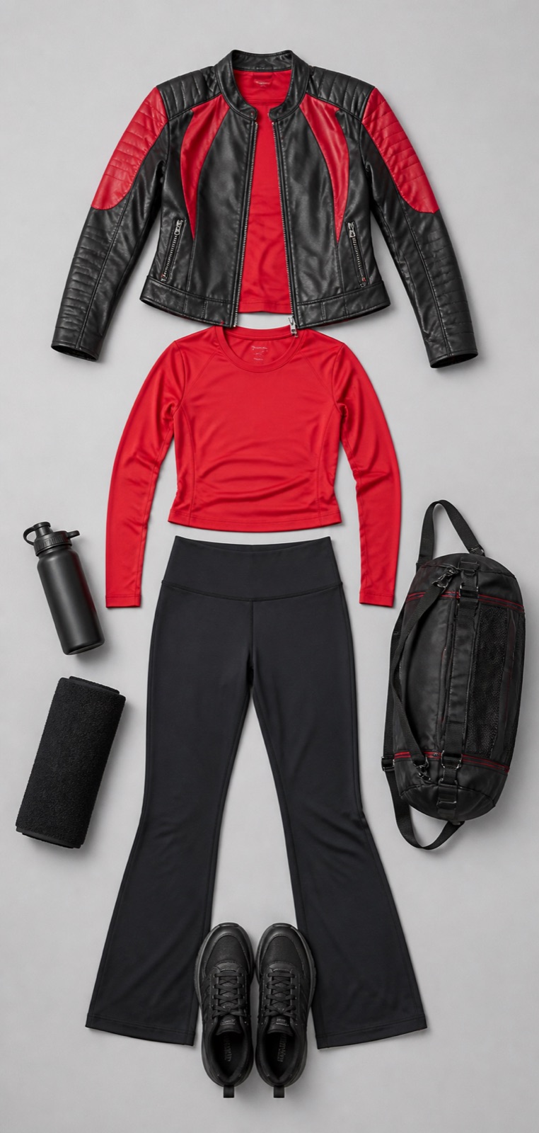 Outfit with Red Cycling Shorts curated by @dopasnap