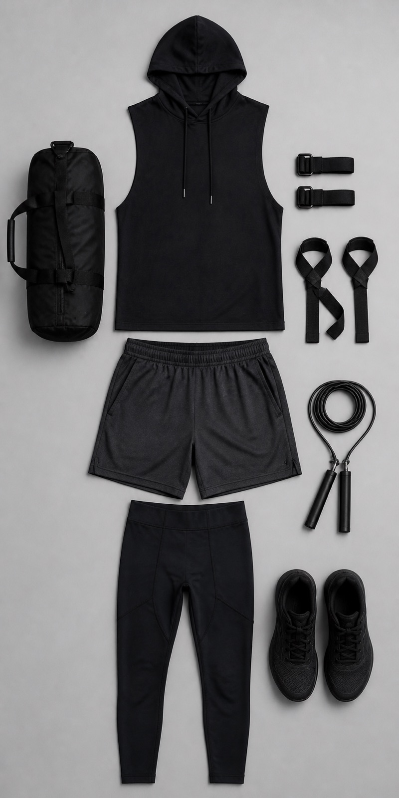 Outfit with Black Workout Set curated by @dopasnap