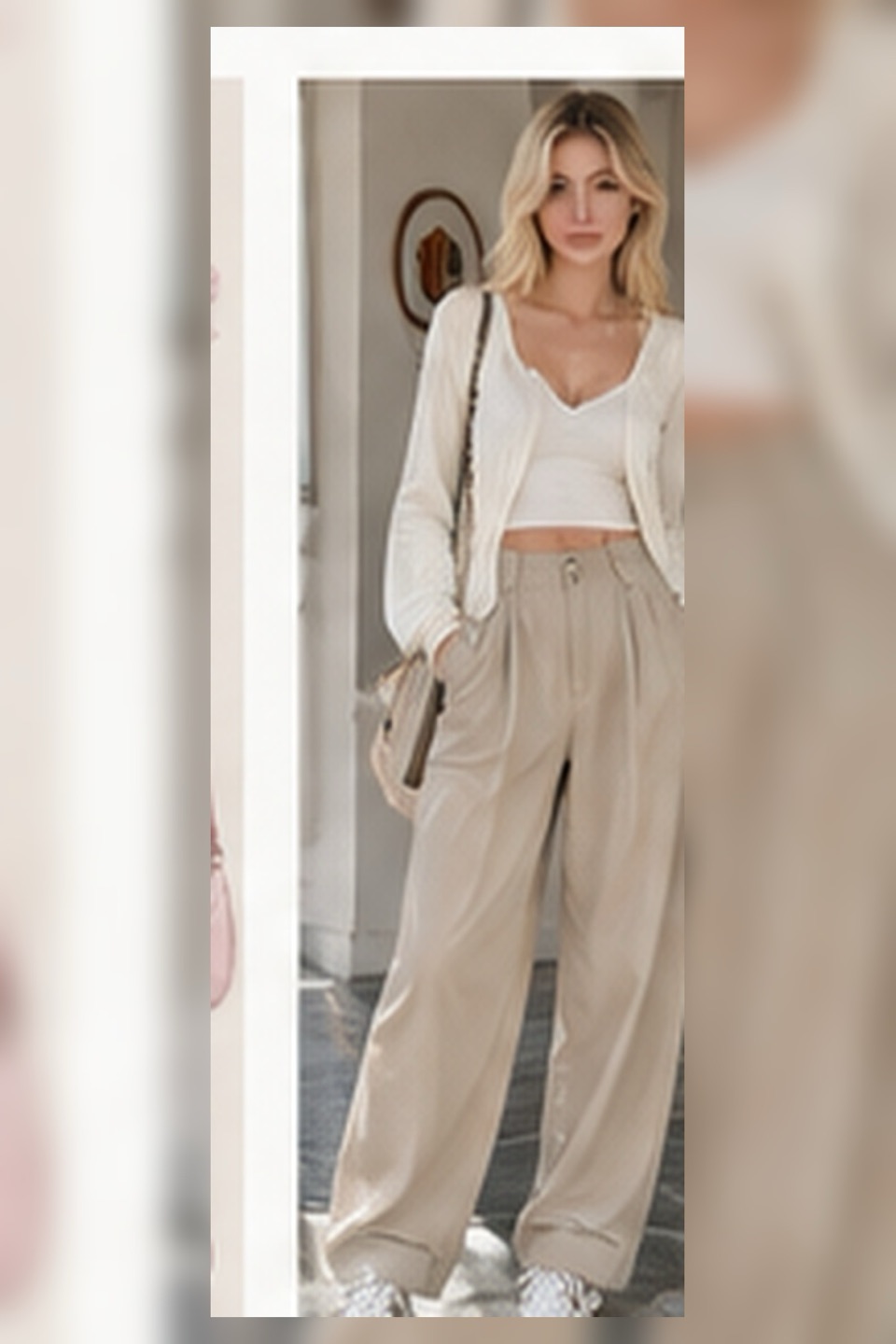 Outfit with Cream fitted long-sleeve top, Black tailored shorts, Ribbed Open-Toe Socks curated by @dopasnap
